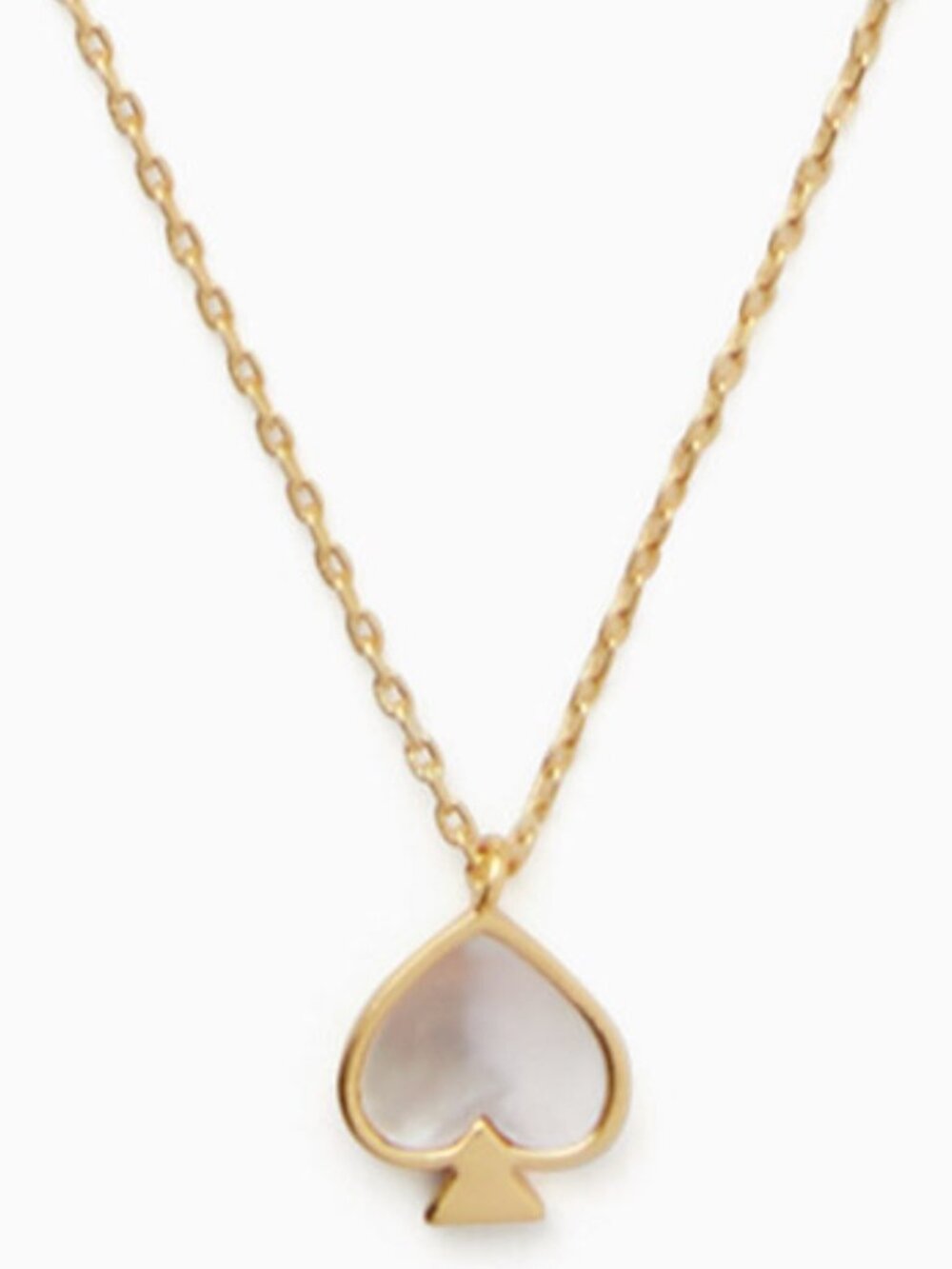 FINAL SALE!! NWT~KATE SPADE~Signature Spade Pendant Necklace, Cream Multi